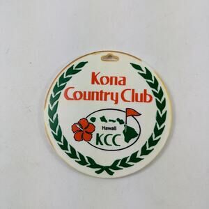 Kona Country Club Golf Bag Tag Hawaii Vintage Ocean & Alii Course Unique Gift
